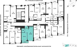 1-к квартира, вторичка, 54м2, 3/9 этаж