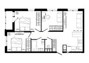 3-к квартира, строящийся дом, 77м2, 13/25 этаж