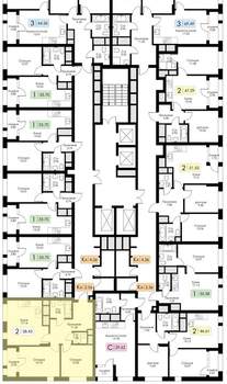 2-к квартира, вторичка, 58м2, 7/25 этаж