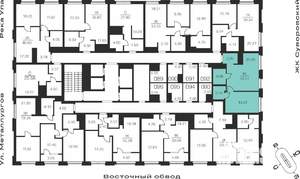1-к квартира, вторичка, 45м2, 12/25 этаж