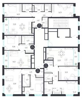1-к квартира, строящийся дом, 49м2, 2/8 этаж