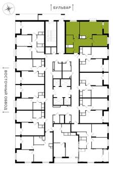 2-к квартира, вторичка, 65м2, 15/25 этаж