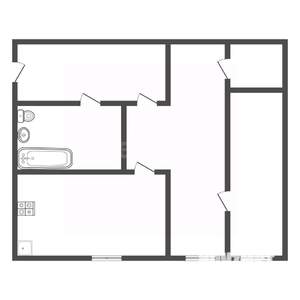 2-к квартира, вторичка, 44м2, 1/4 этаж