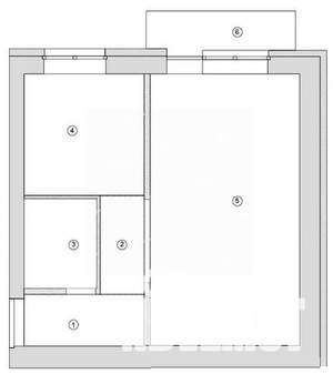 1-к квартира, вторичка, 30м2, 5/5 этаж