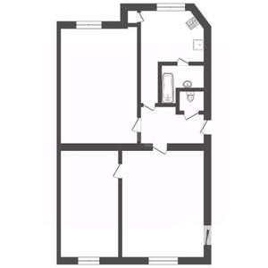 3-к квартира, вторичка, 57м2, 3/3 этаж