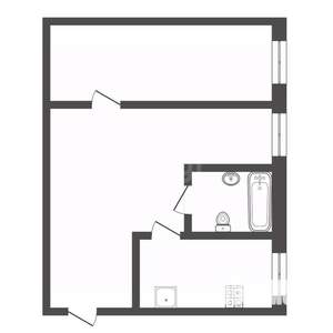 2-к квартира, вторичка, 46м2, 1/5 этаж