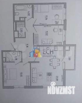 3-к квартира, вторичка, 77м2, 8/10 этаж