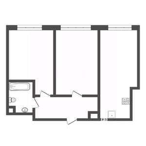 2-к квартира, вторичка, 53м2, 3/8 этаж