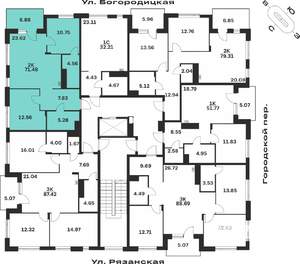 2-к квартира, вторичка, 71м2, 3/4 этаж