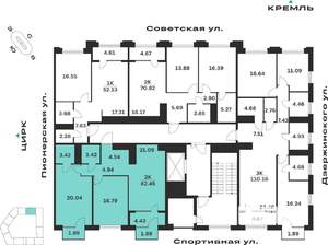 2-к квартира, вторичка, 82м2, 4/10 этаж