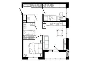 2-к квартира, строящийся дом, 60м2, 12/25 этаж