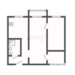 2-к квартира, вторичка, 42м2, 5/5 этаж