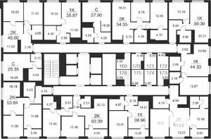 2-к квартира, вторичка, 63м2, 22/25 этаж