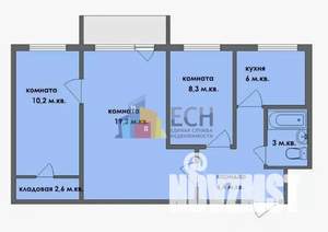 3-к квартира, вторичка, 57м2, 5/5 этаж