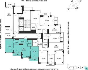 2-к квартира, вторичка, 81м2, 6/9 этаж