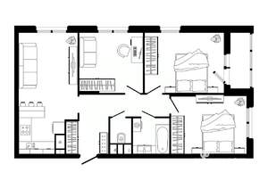 3-к квартира, строящийся дом, 78м2, 24/25 этаж