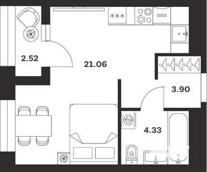 Студия квартира, вторичка, 32м2, 9/16 этаж