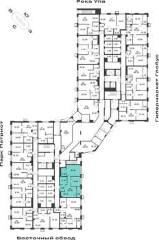 2-к квартира, вторичка, 62м2, 1/25 этаж