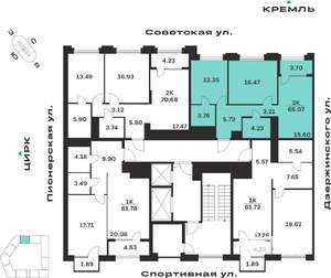 2-к квартира, вторичка, 65м2, 4/10 этаж
