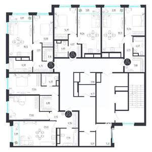 1-к квартира, строящийся дом, 47м2, 4/8 этаж