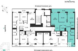3-к квартира, вторичка, 116м2, 10/10 этаж