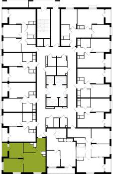2-к квартира, вторичка, 56м2, 23/25 этаж