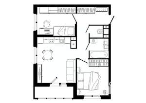 2-к квартира, строящийся дом, 60м2, 4/25 этаж