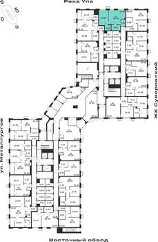 1-к квартира, строящийся дом, 46м2, 1/25 этаж