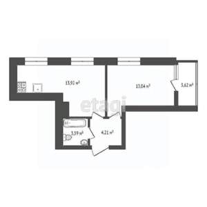1-к квартира, вторичка, 38м2, 7/9 этаж
