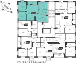 3-к квартира, вторичка, 89м2, 2/4 этаж