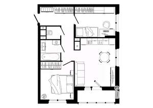 2-к квартира, строящийся дом, 60м2, 21/25 этаж