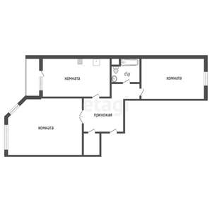 2-к квартира, вторичка, 60м2, 7/17 этаж