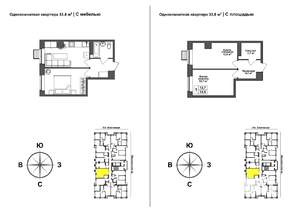 1-к квартира, сданный дом, 33м2, 2/17 этаж