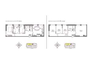 3-к квартира, сданный дом, 80м2, 4/9 этаж