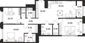 3-к квартира, вторичка, 113м2, 3/10 этаж