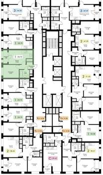 1-к квартира, вторичка, 34м2, 14/25 этаж