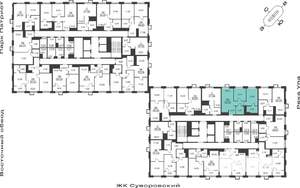 2-к квартира, вторичка, 54м2, 16/25 этаж