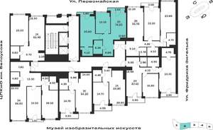 2-к квартира, вторичка, 74м2, 3/9 этаж