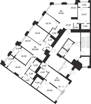 3-к квартира, вторичка, 104м2, 2/10 этаж