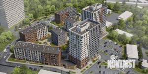 2-к квартира, строящийся дом, 53м2, 2/15 этаж