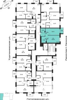 1-к квартира, вторичка, 51м2, 3/7 этаж