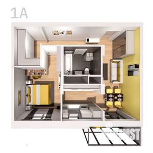 1-к квартира, вторичка, 51м2, 6/25 этаж