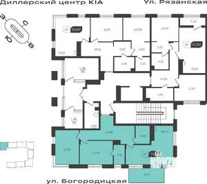 2-к квартира, вторичка, 70м2, 1/4 этаж