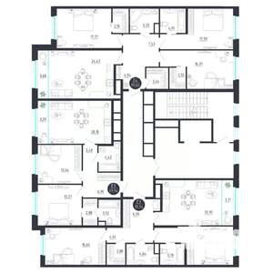 3-к квартира, строящийся дом, 112м2, 3/8 этаж