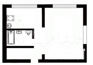 1-к квартира, вторичка, 33м2, 1/3 этаж