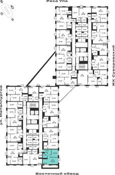 1-к квартира, строящийся дом, 40м2, 2/25 этаж