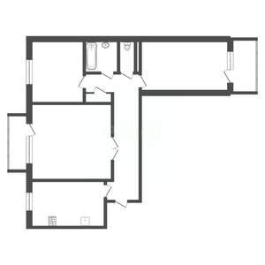 3-к квартира, вторичка, 58м2, 2/2 этаж