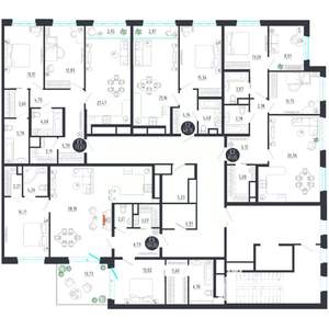 2-к квартира, строящийся дом, 82м2, 3/8 этаж