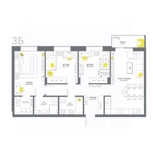 3-к квартира, вторичка, 90м2, 14/25 этаж