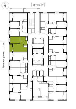 1-к квартира, вторичка, 39м2, 9/25 этаж
